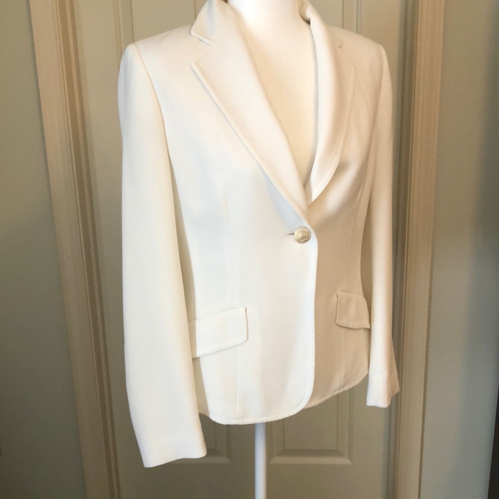 LeSuit jacket, cream with gold metal button